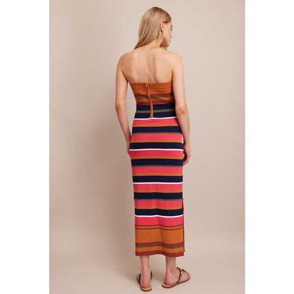 Cara Cara Mesa Striped Strapless Midi Dress NWT - Picture 2 of 6
